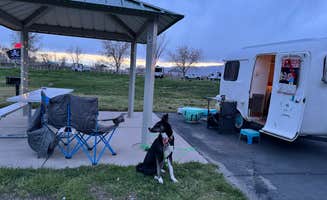 Jo's photo of camping with pets at Utah Lake State Park Campground near Santaquin, UT