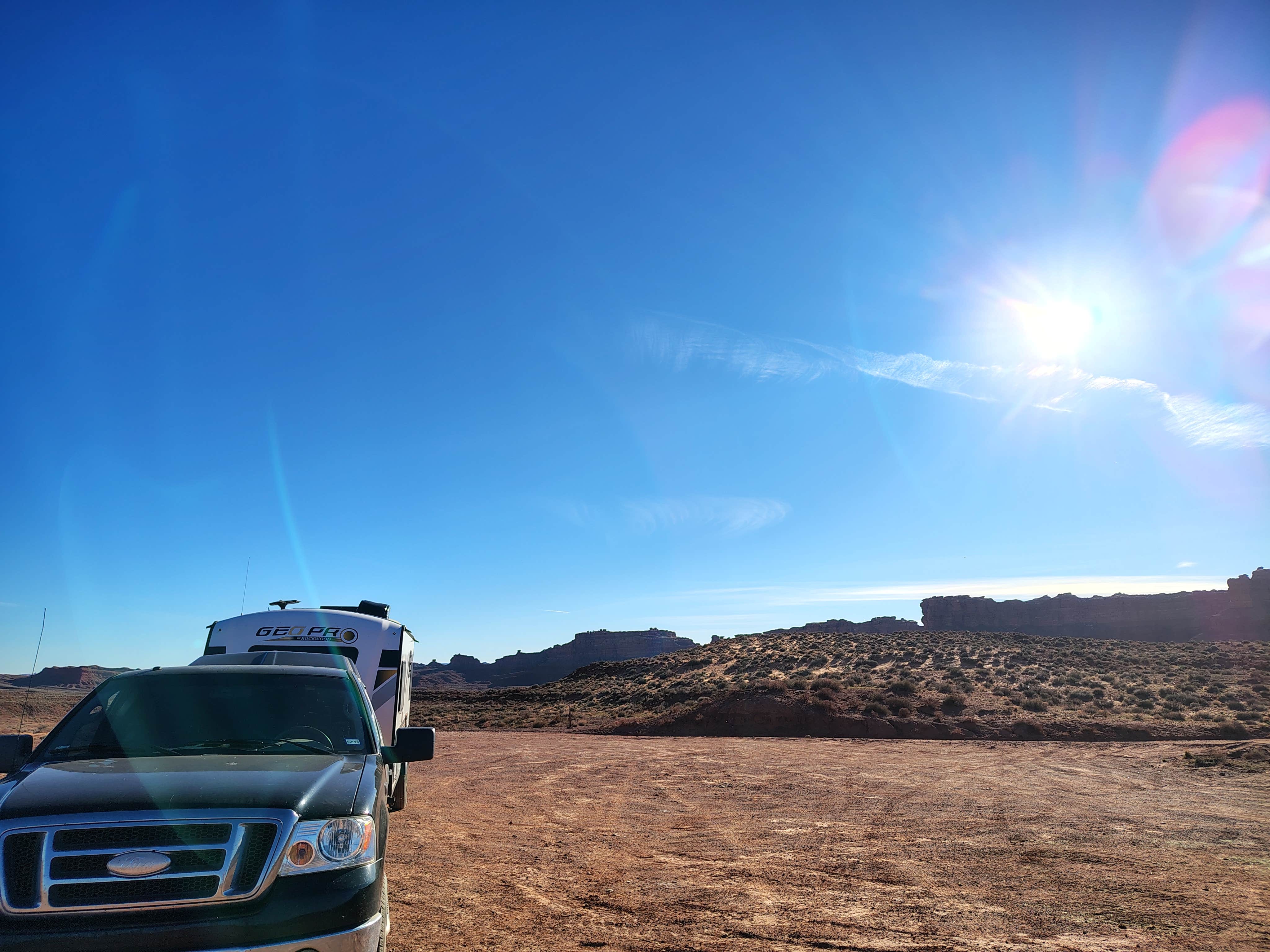Travis A.'s photo of a dispersed camping area at Valley of the Gods Road Dispersed near Bluff, UT