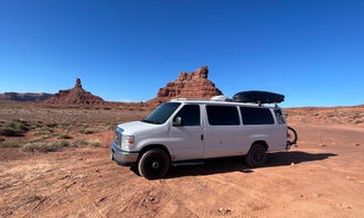 Camping near Valley of the Gods: Valley of the Gods Dispersed Site , Mexican Hat, Utah