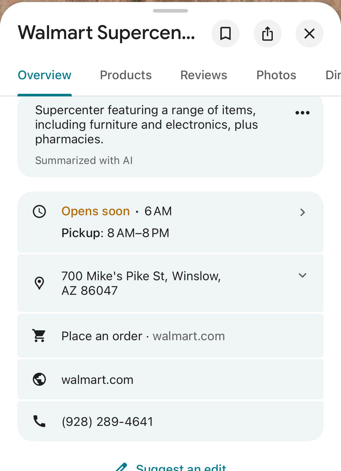 Walmart — Winslow Supercenter
