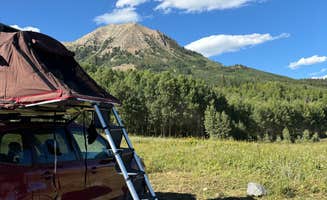 Chelsea V.'s photo of camping with pets at Washington Gulch Dispersed Camping - PERMANENTLY CLOSED near Almont, CO