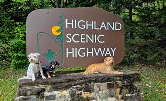 Katrin M.'s photo of camping with pets at Riverside Campground — Watoga State Park near Cass, WV