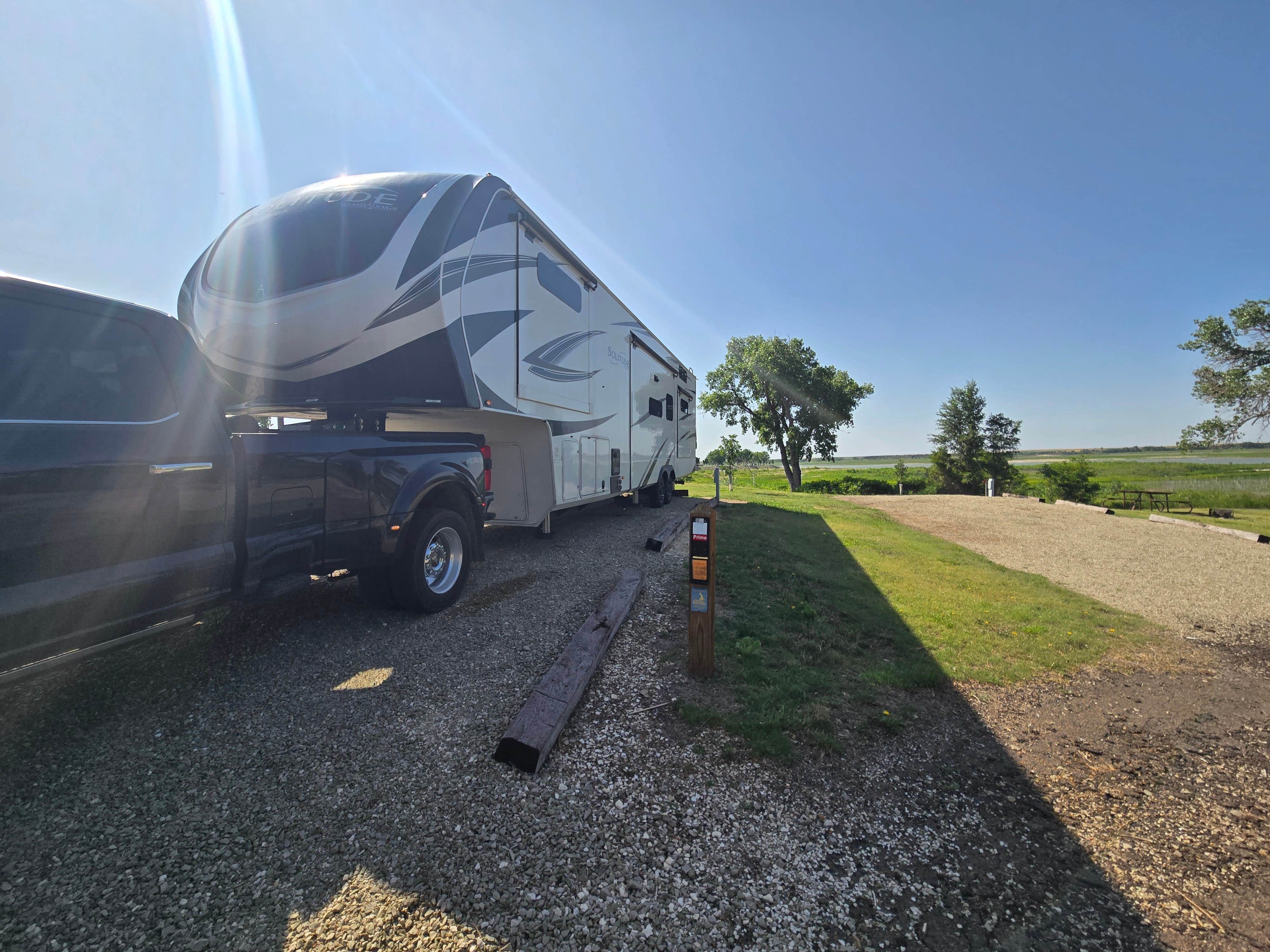 Lauren M.'s photo of rv camping at Lakeview Campground — Webster State Park near Kirwin, KS