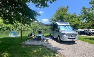 Mara D.'s photo of camping with pets at Bulltown Camp — Burnsville Lake Wildlife Management Area near French Creek, WV