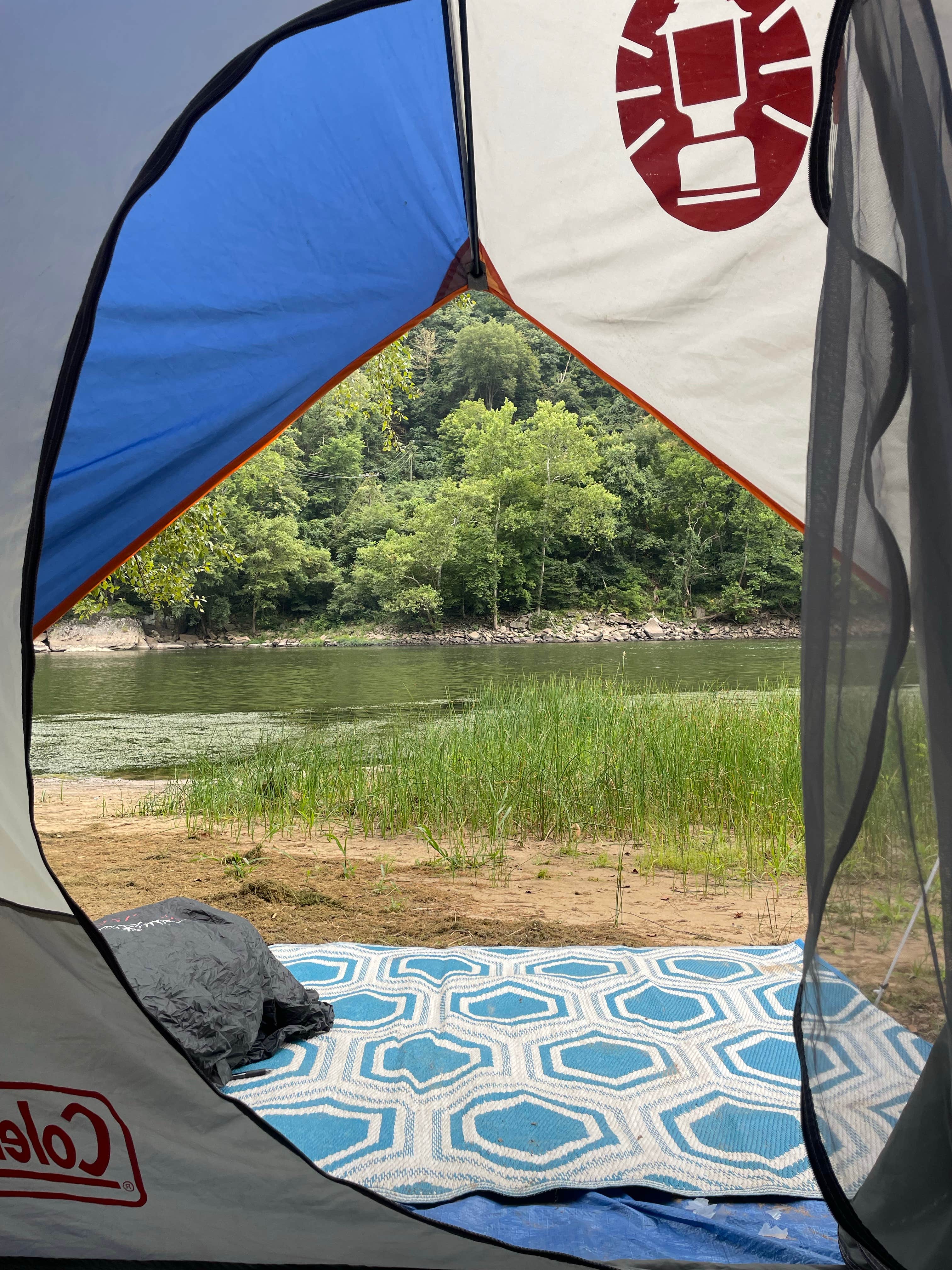Tia B.'s photo of tent camping at Stone Cliff Campground — New River Gorge National Park and Preserve near Summersville Lake