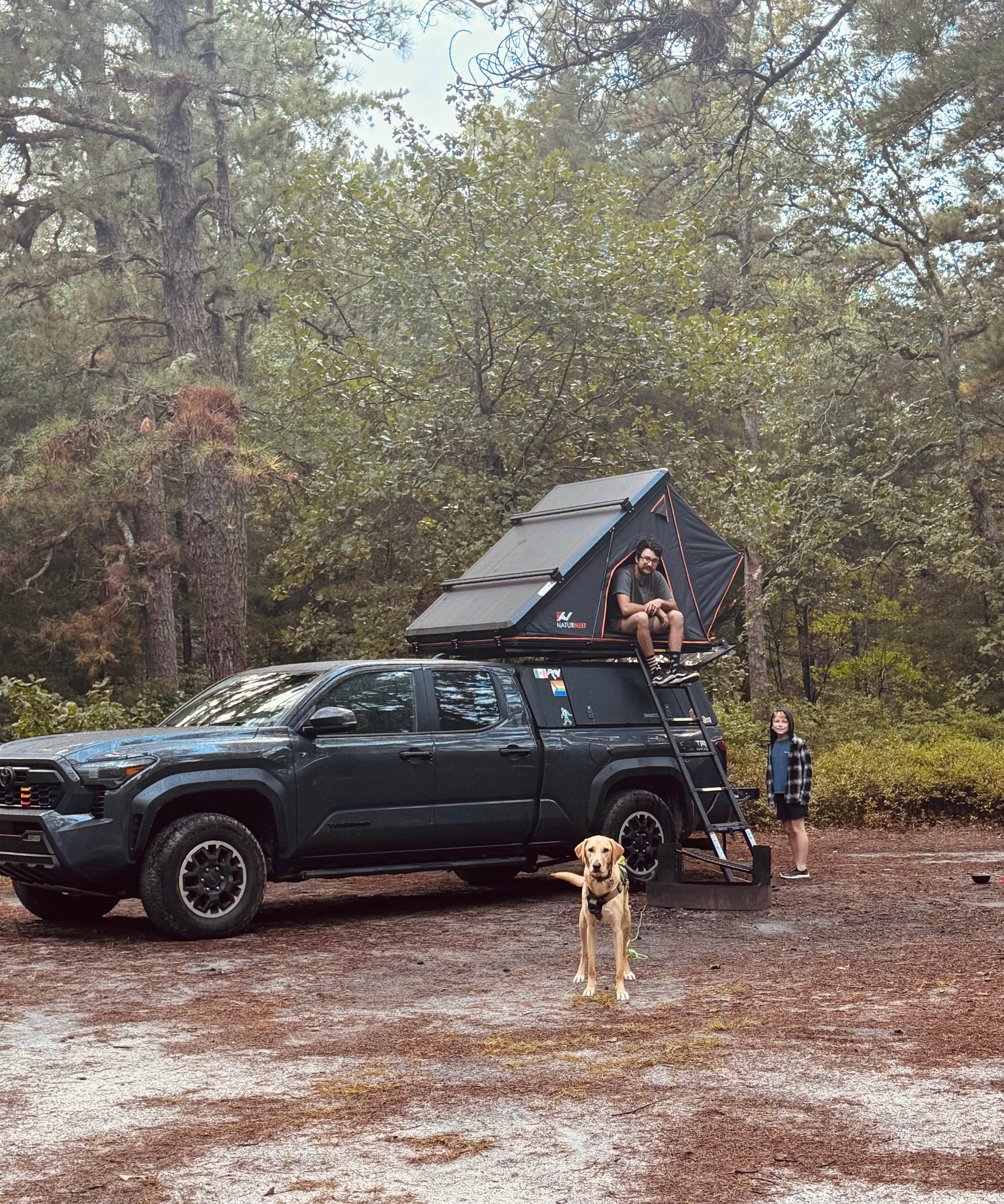 Aly E.'s photo of camping with pets at Batona — Wharton State Forest near Wall, NJ