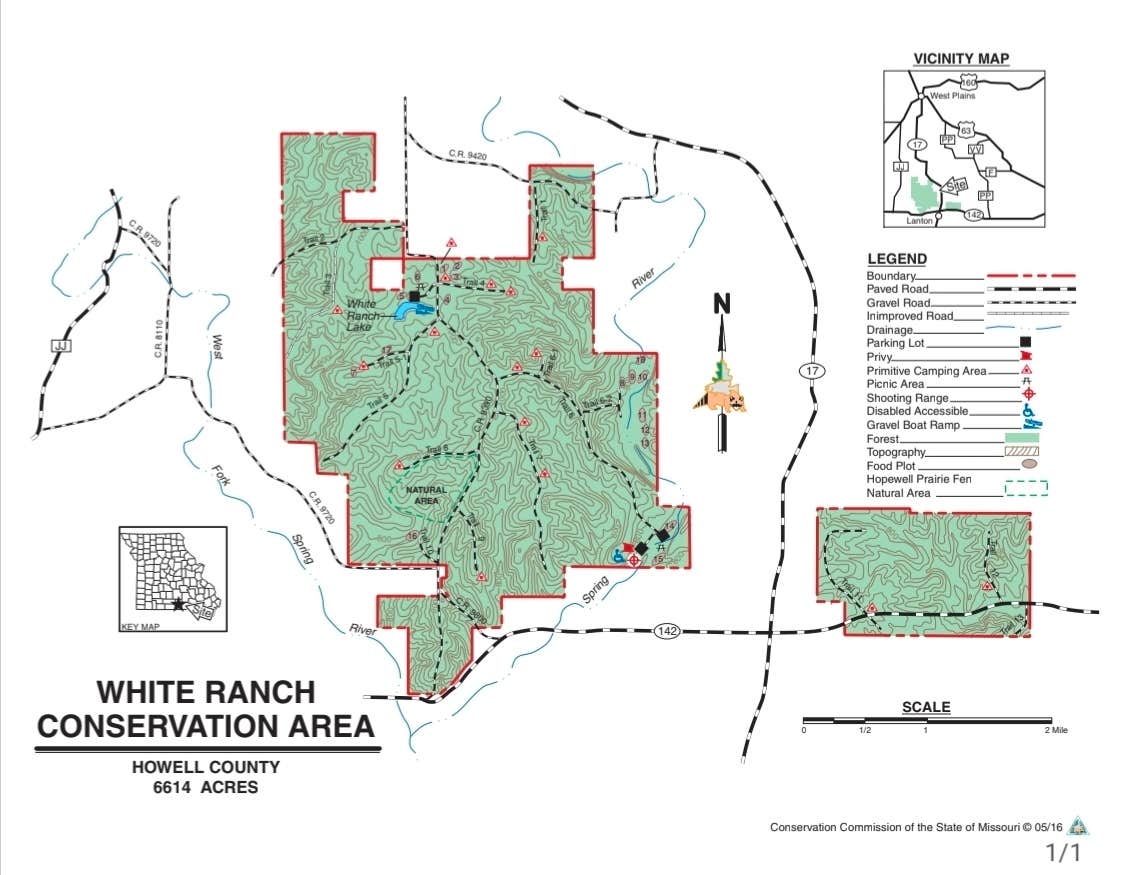 Camping near Silver Springs RV Park: White Ranch Conservation Area Dispersed, Moody, Missouri