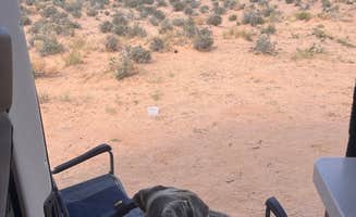 Julie F.'s photo of camping with pets at State Line Spot Dispersed Camping — Glen Canyon National Recreation Area near Lake Powell, UT