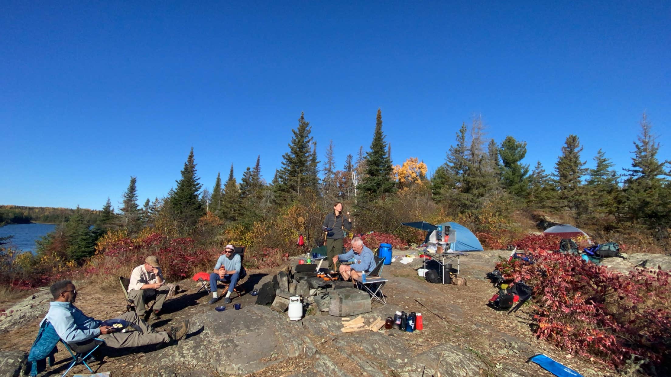 Erik R.'s photo of camping with pets at Williams and Hall Outfitters near Crane Lake, MN