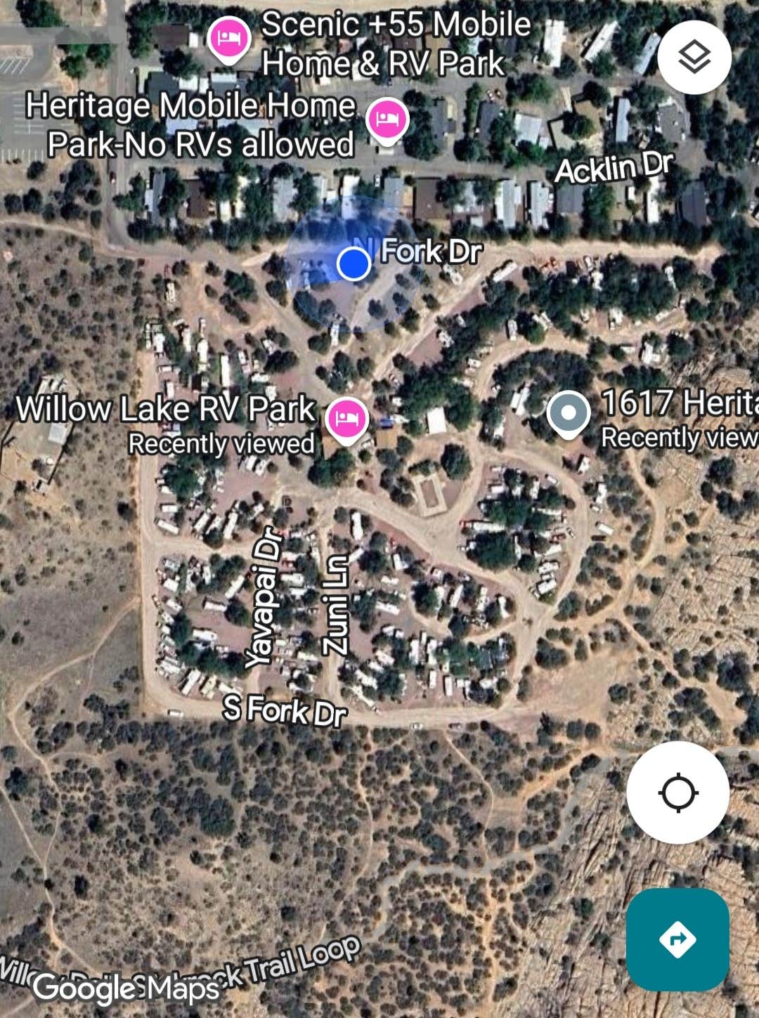 Camper-submitted photo at Willow Lake RV Park near Prescott Valley, AZ