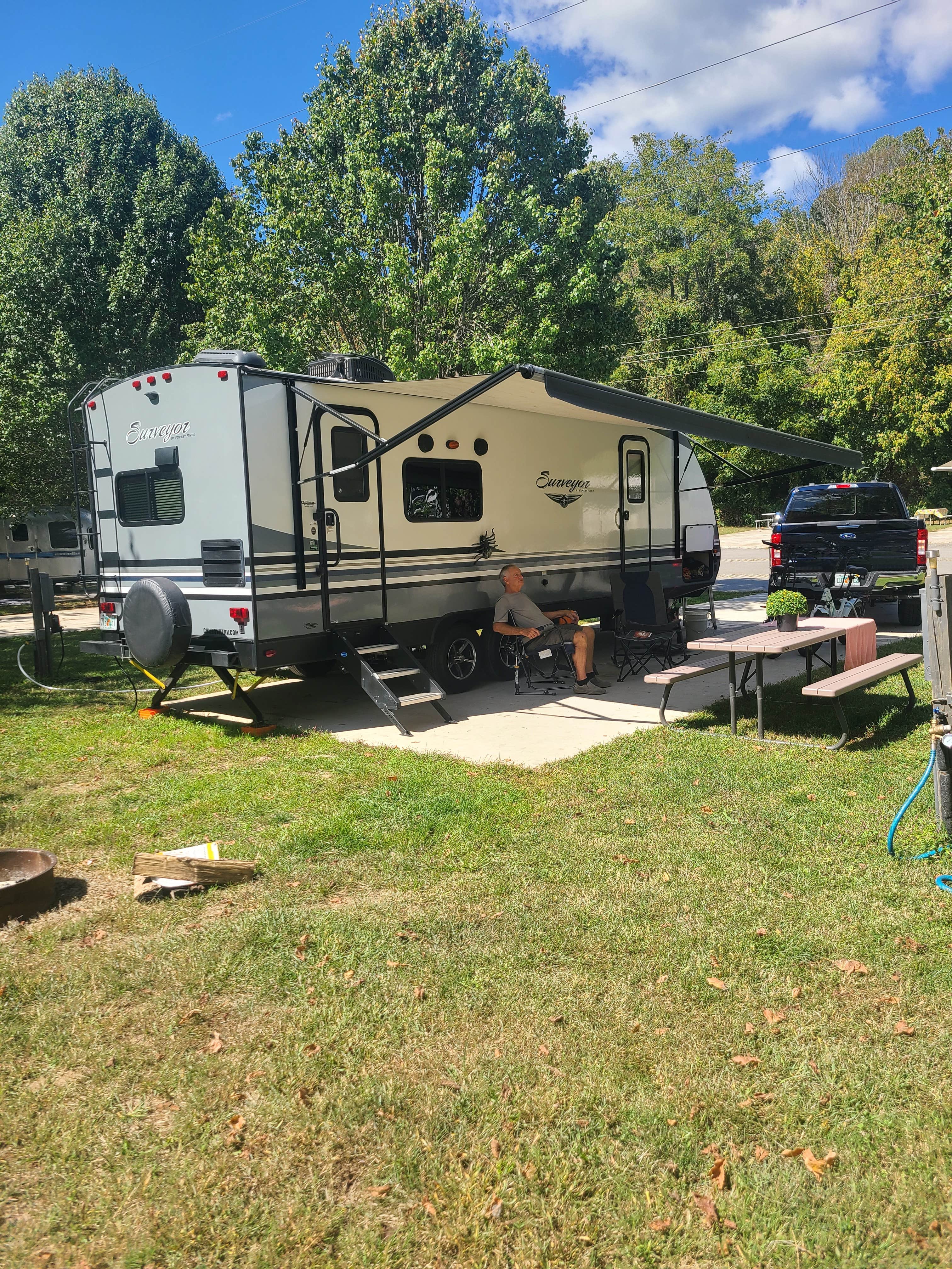 Karen's photo of rv camping at Wilson's Riverfront RV Park near Candler, NC