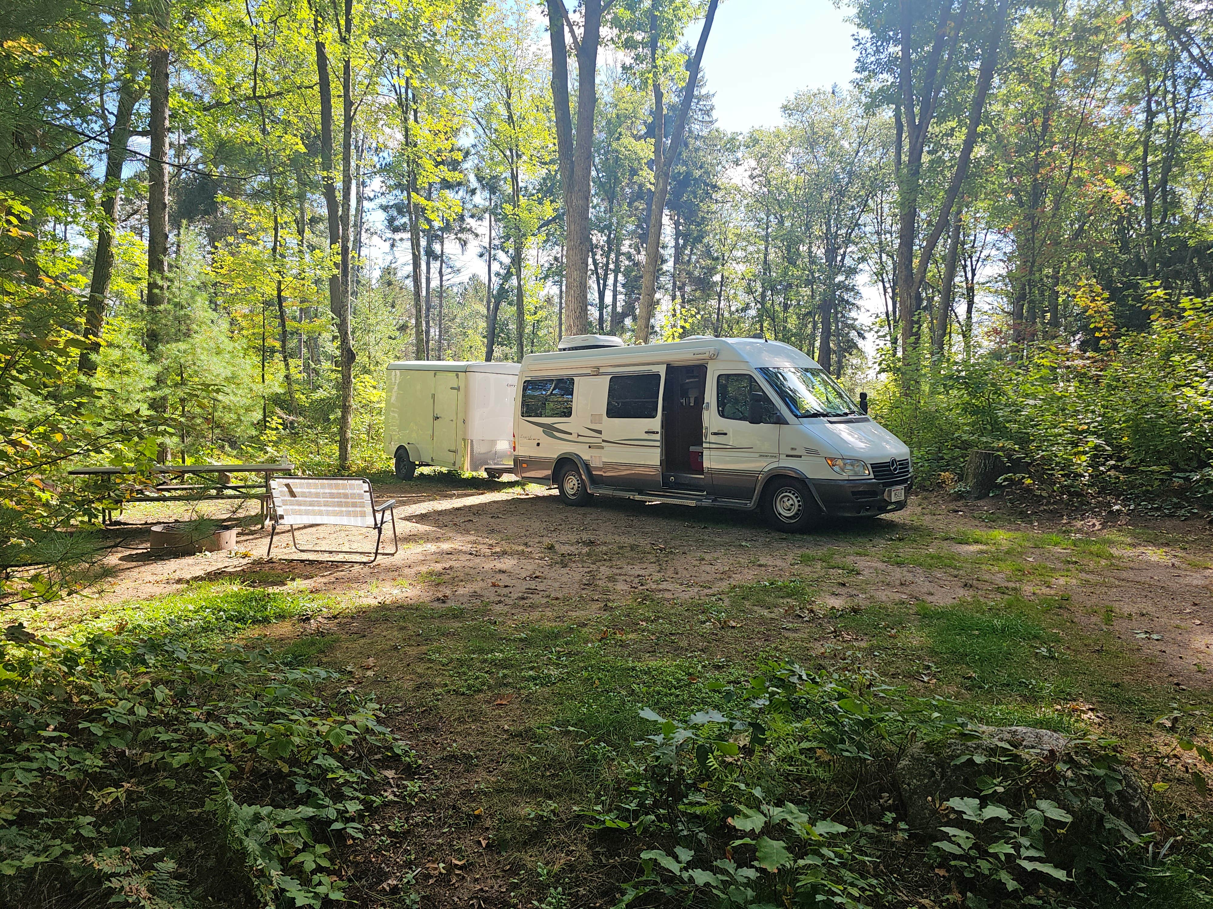 Lawrence B.'s photo of rv camping at North Trout Lake Campground — Northern Highland State Forest near Boulder Junction, WI