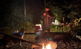 Justine I.'s photo of camping with pets at Pattison State Park Campground near Superior, WI
