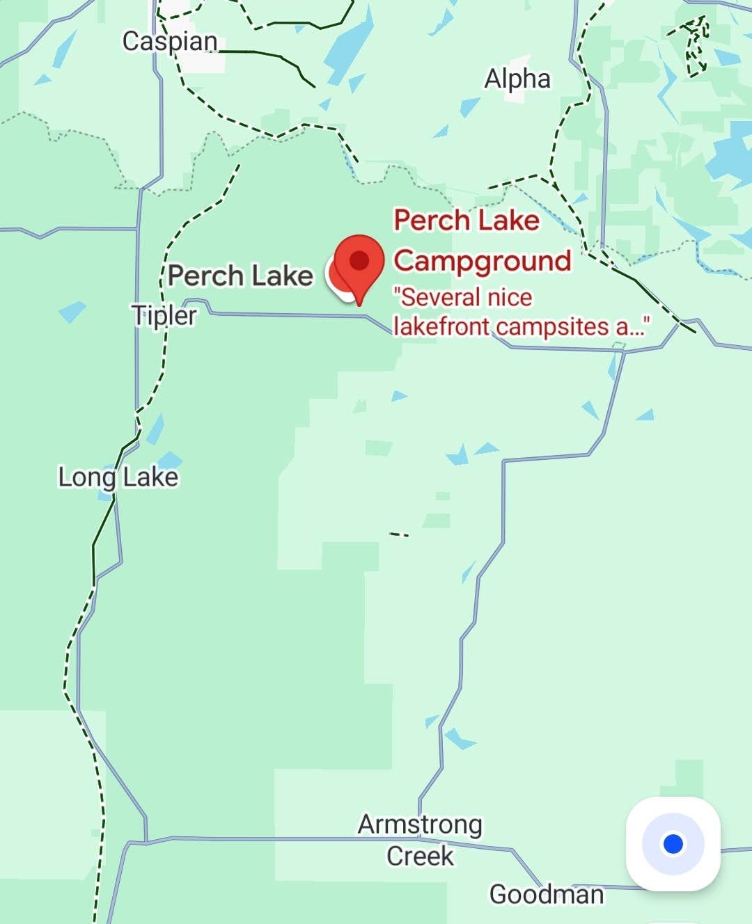 Camper-submitted photo at Perch Lake Trail and Campsites near Crystal Falls, MI