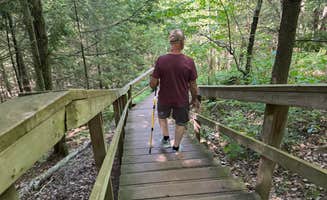 Brenda Y.'s photo of camping with pets at Potato River Falls Campground near Marengo, WI