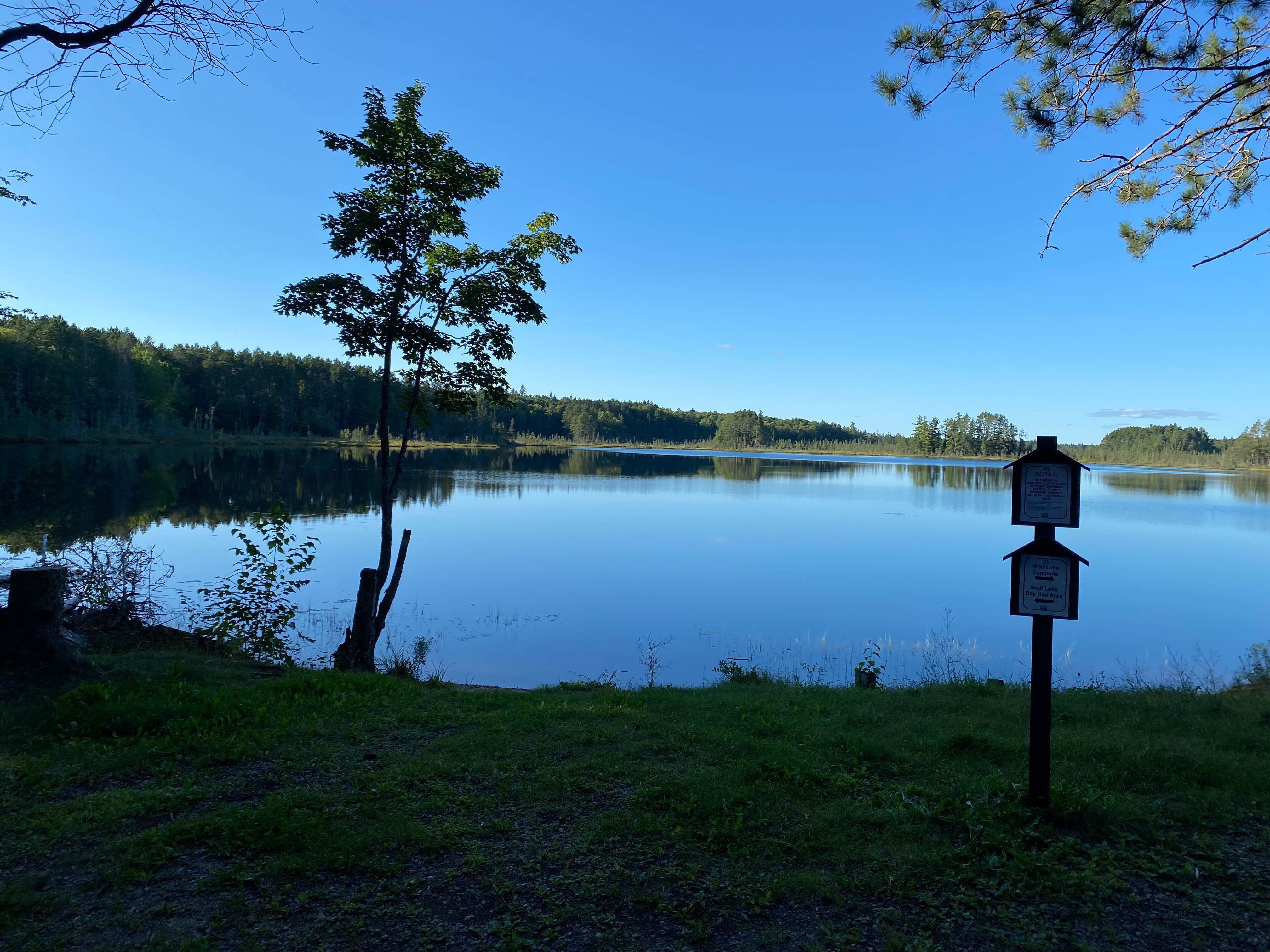 Camper-submitted photo at Wolf Lake Campsite near Trout Creek, MI