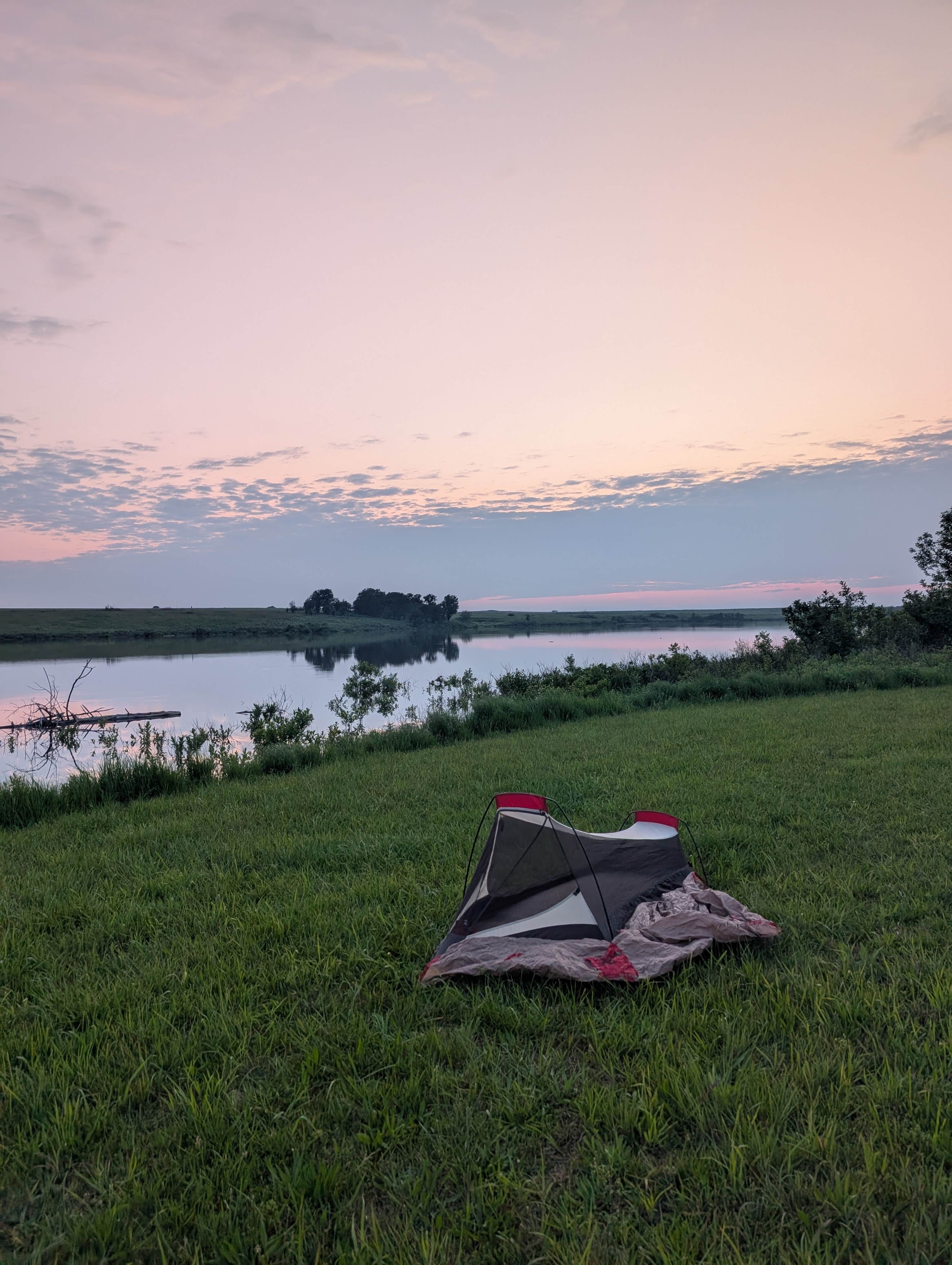Kevin C.'s photo of a dispersed camping area at Woodson State Fishing Lake near Big Hill Lake