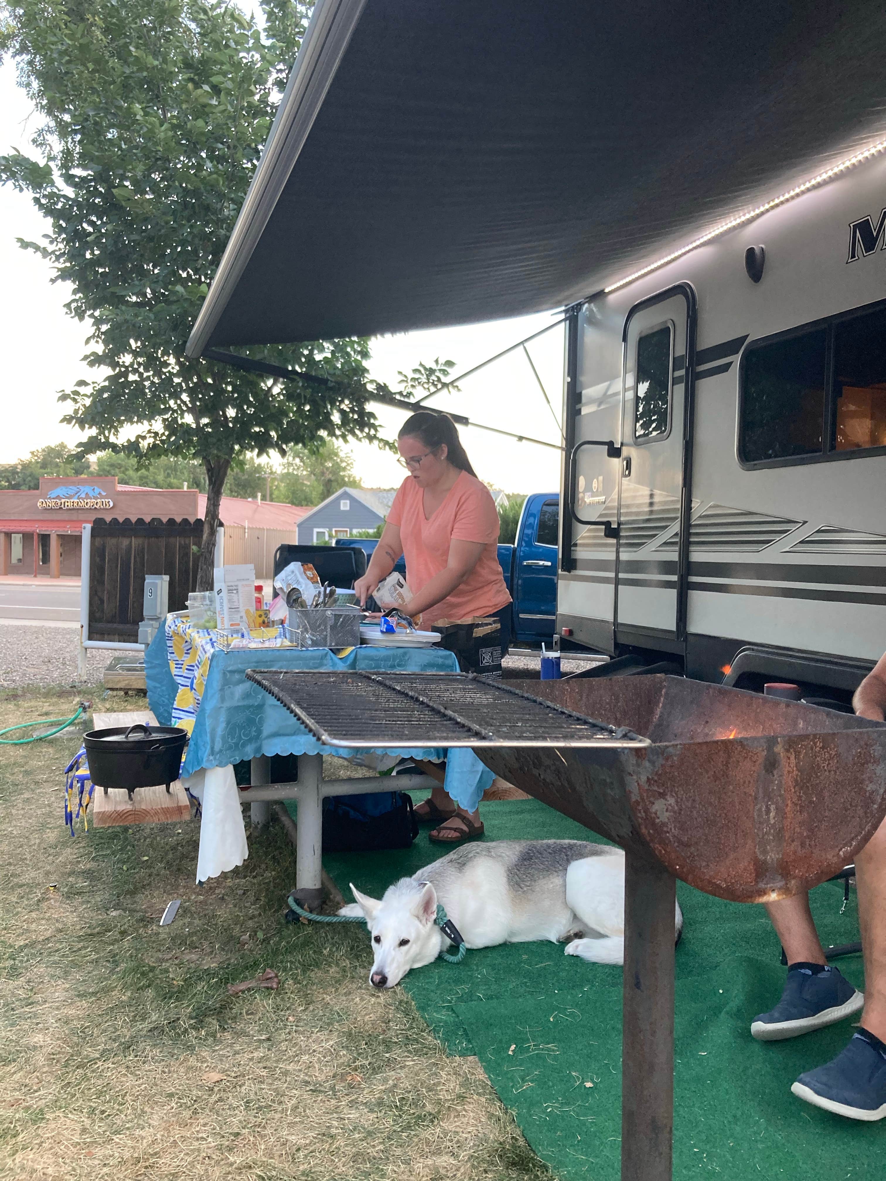 Melanie  A.'s photo of camping with pets at Wyoming Gardens RV Park near Riverton, WY