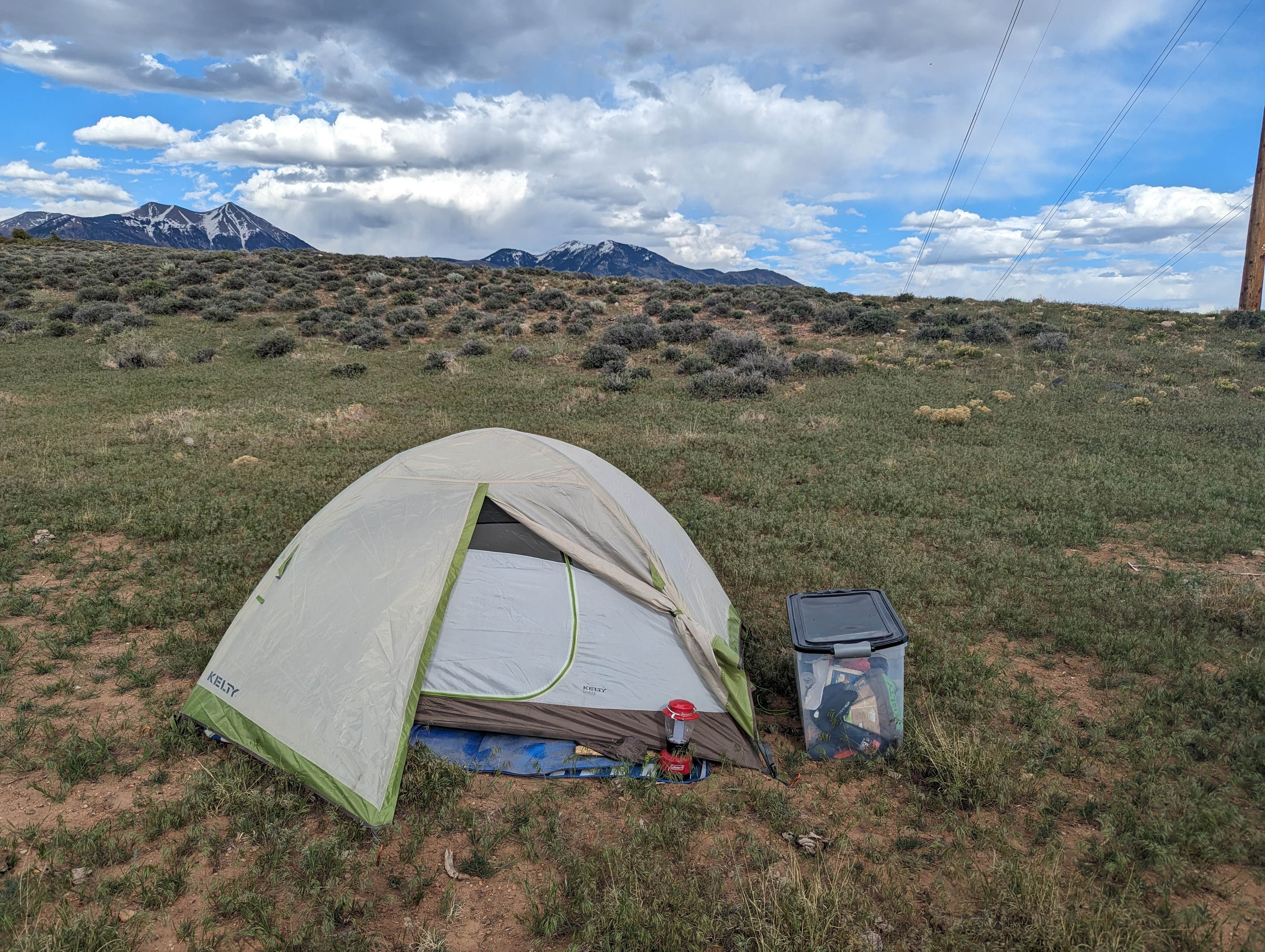 Brooke P.'s photo of tent camping at Yellow Circle Road Dispersed Camping Area near Canyonlands National Park