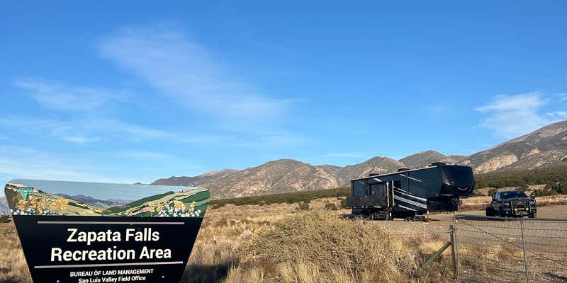 Camper submitted image from Zapata Falls dirt lot