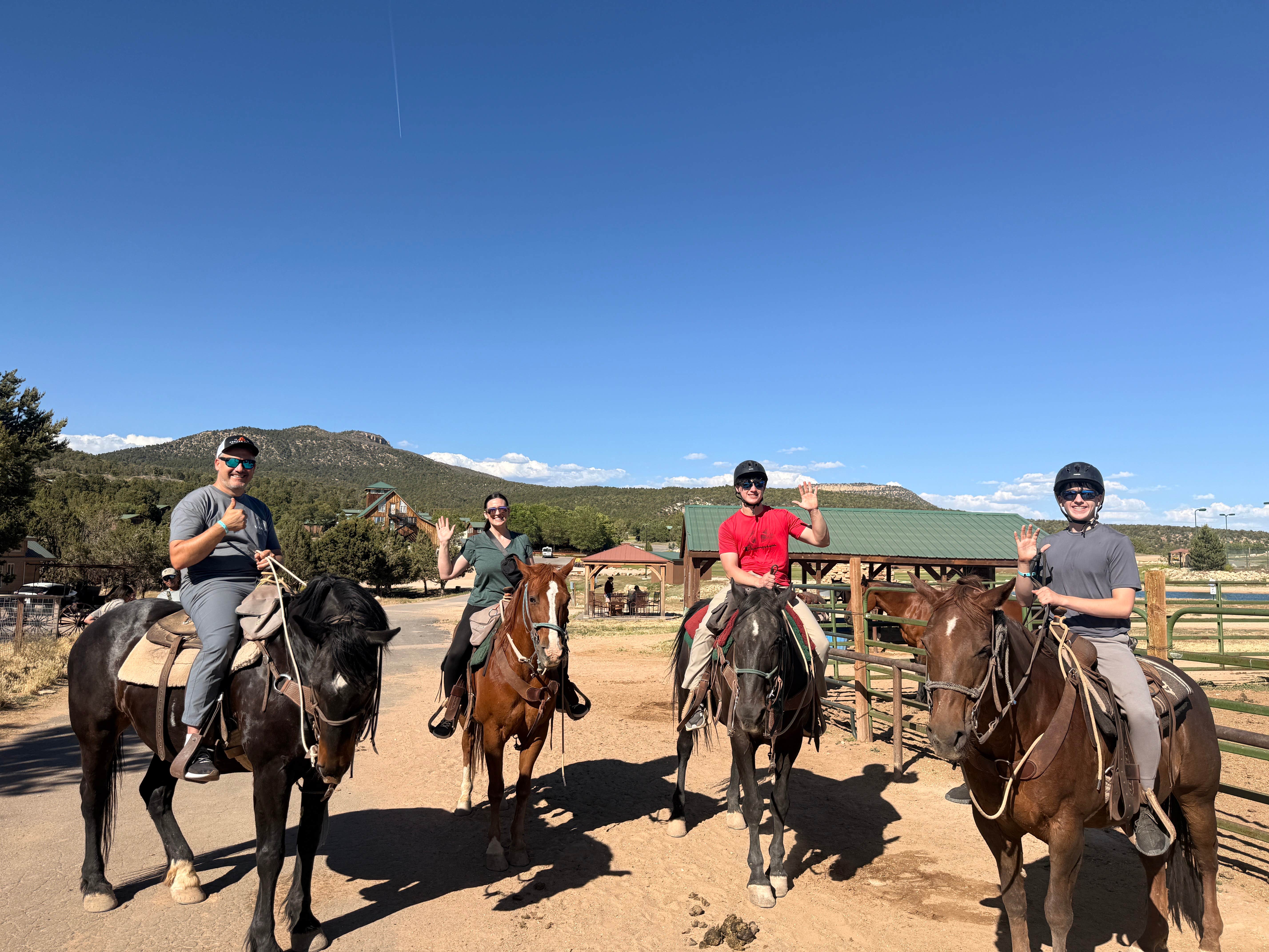 Joey S.'s photo of camping with a horse at Zion Ponderosa Ranch Resort near Hildale, UT