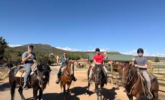 Joey S.'s photo of camping with a horse at Zion Ponderosa Ranch Resort in Utah