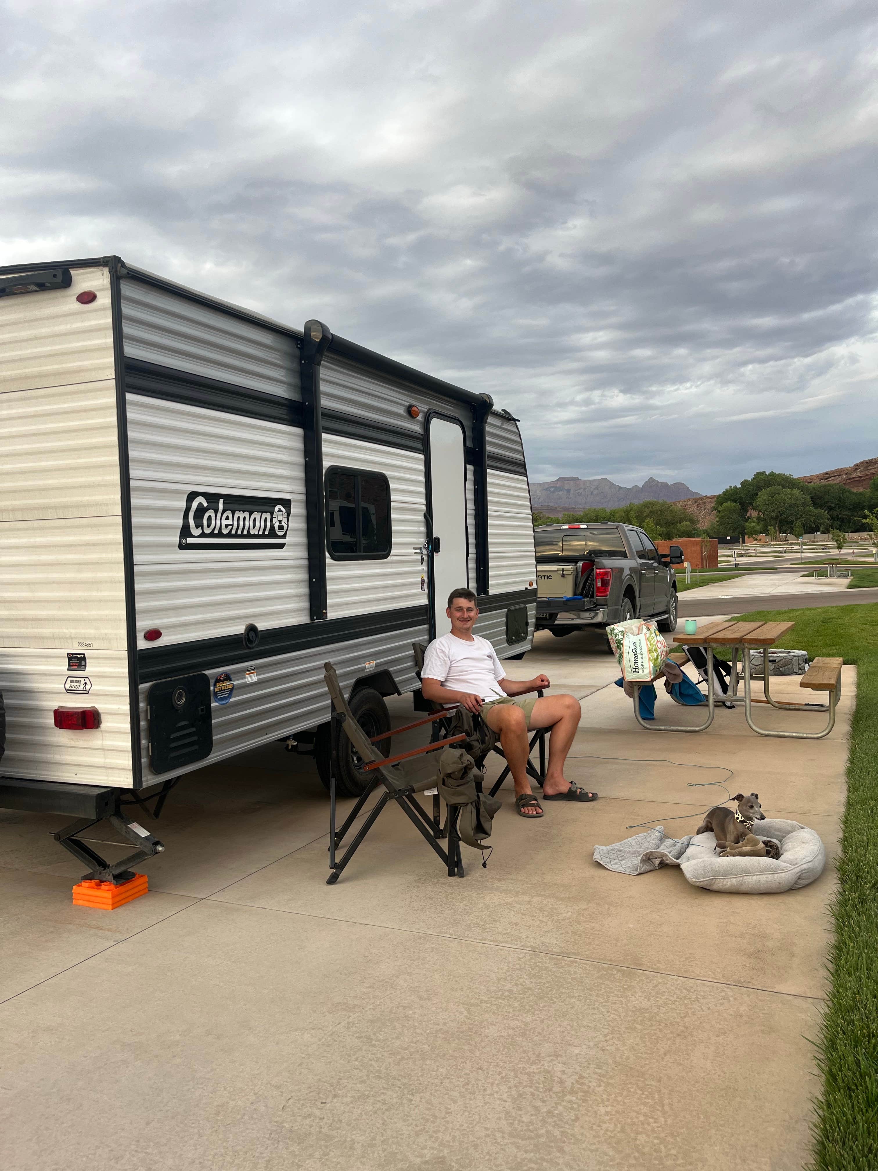 Hattie R.'s photo of rv camping at Zion White Bison Glamping & RV Resort near Rockville, UT