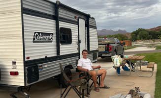 Hattie R.'s photo of camping with pets at Zion White Bison Glamping & RV Resort near Zion National Park